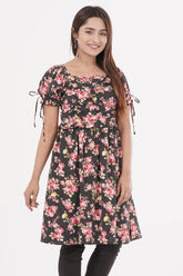 Women's Casual Tops (Black Printed)